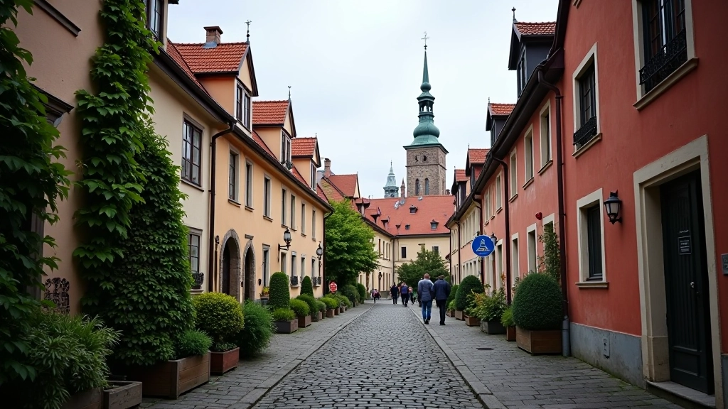 Medieval Old Town cobblestone streets