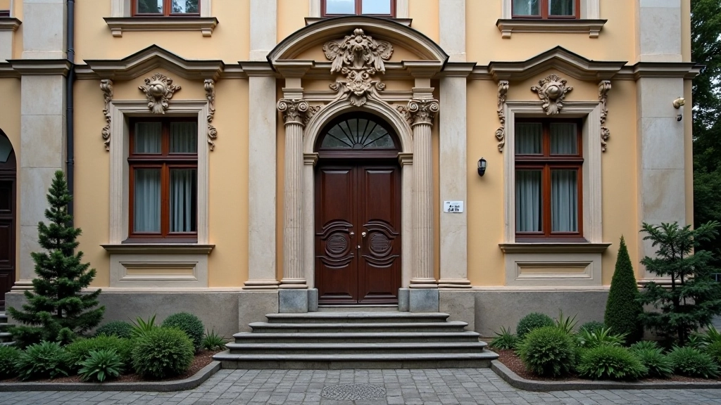 Renaissance and Baroque architectural elements with ornate decorations and symmetrical designs